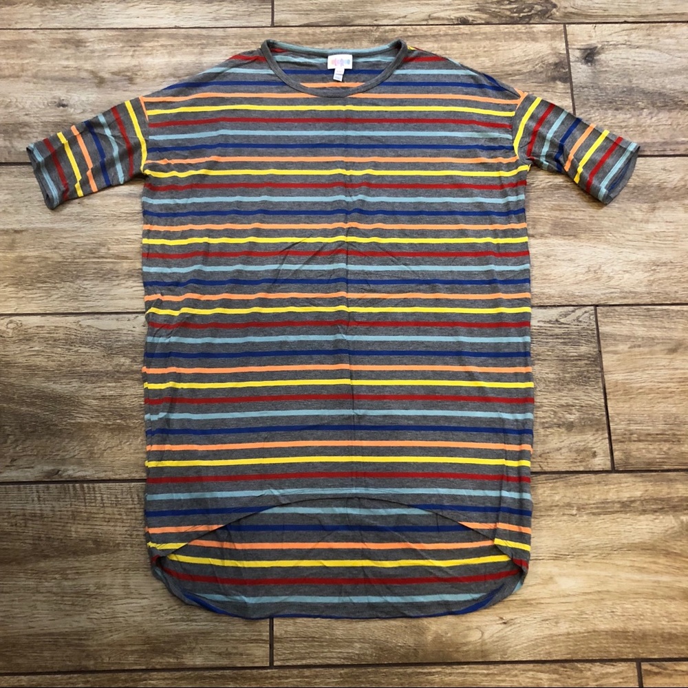 LULAROE Irma Stripe Tee Shirt Size XXS